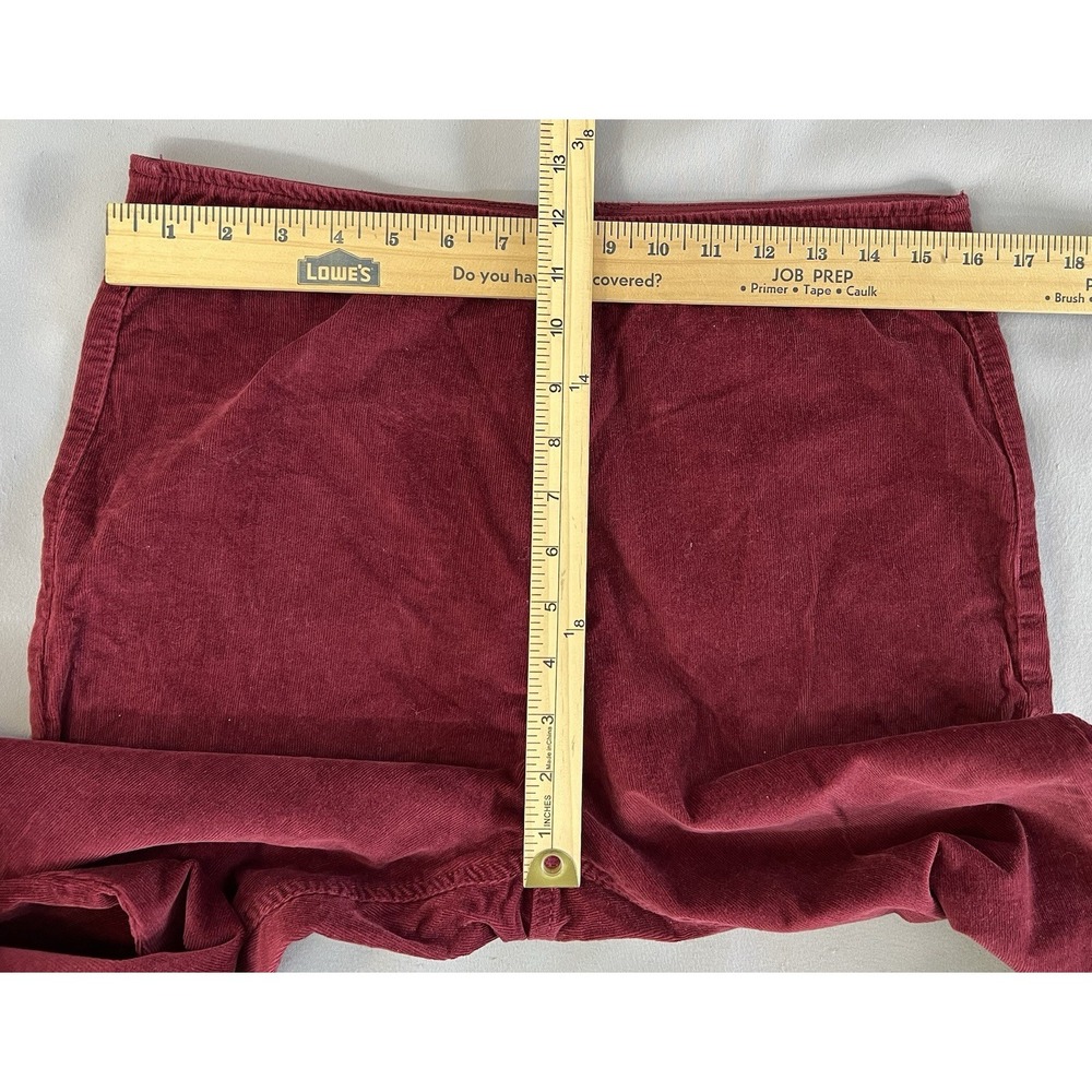 No Boundaries Juniors Red Corduroy High Rise Flare Pants E-Waistband Pull-On L - Picture 5 of 10